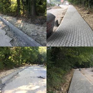 Разваляне и полагане на павета и бордюри