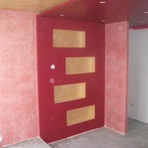 фигура от гипсокартон и декоративна мазилка