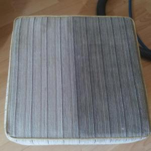 Преди и след почистване на табуретка