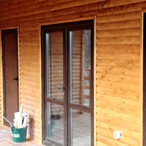 Дървена сглобяема къща с веранда в м. Щъркелово гнездо с РЗП 100м2