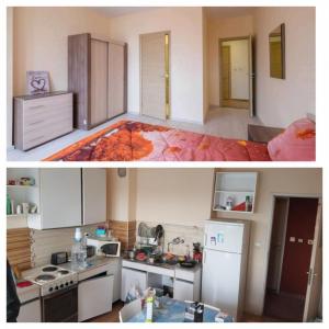 Кухня направена на спалня със собствена баня