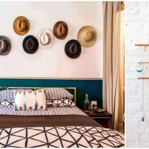 В спалнята: Разположете аксесоарите върху стената