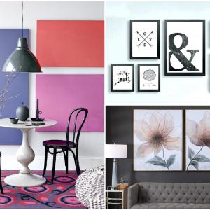 Цветни платна върху стената