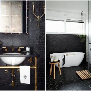 Едноцветна баня в черно