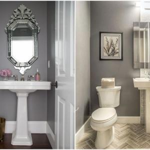 Сив дизайн за елегантна баня