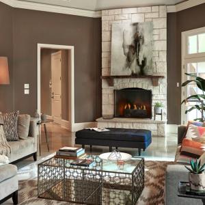 Дневна в кафяво: гарантирана елегантност в интериора