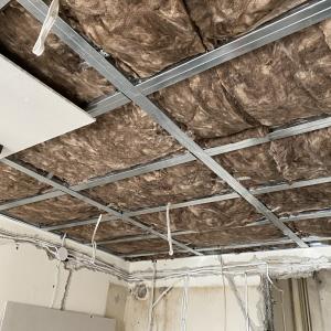 Гипсокартон и вата