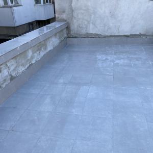 Битумна хидроизолация и лепене на плочки на тераса София ул.Цар Симеон