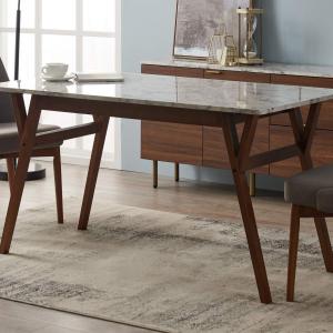 7. Правоъгълна маса с мраморен плот