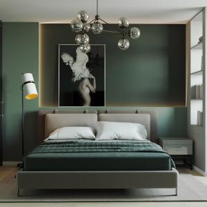 Спалня в тъмнозелено