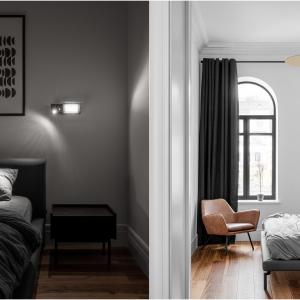 Бяло, златно и черно в спалнята