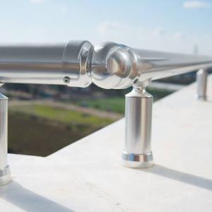 Алуминиев парапет ръкохватка с колонки за висок борд тераса