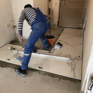 Полагане на гранитогрес.