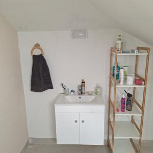 ПВЦ шкав с мивка за баня със стенен монтаж