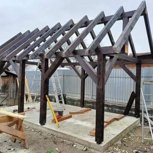 Изграждане на дървен навес в град софия