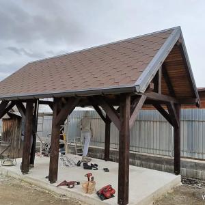 Изграждане на дървен навес в град софия