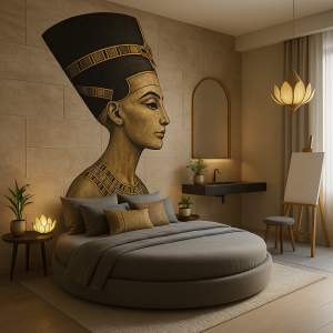 в египетски стил с Нефертити