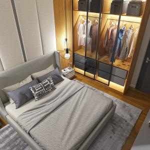 Проект на спалня с гардеробно помещение